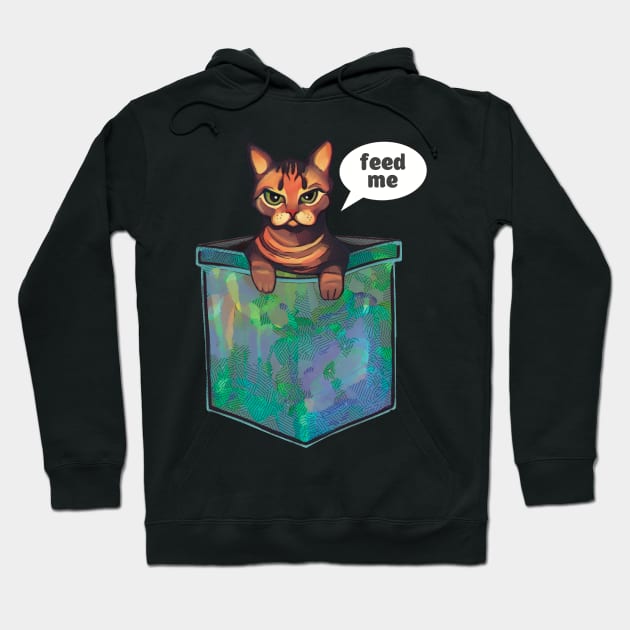 Grumpy bengal cat Feed me Hoodie by Meakm